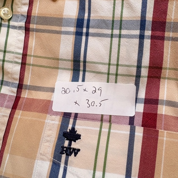 Vintage RIVER WOODS Plaid Casual dress shirt SMALL Men's USA - Picture 6 of 6